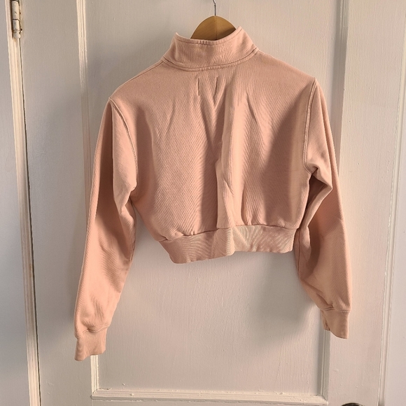 Aritzia TNA pink CozyAF quarter-zip sweater - Picture 2 of 7